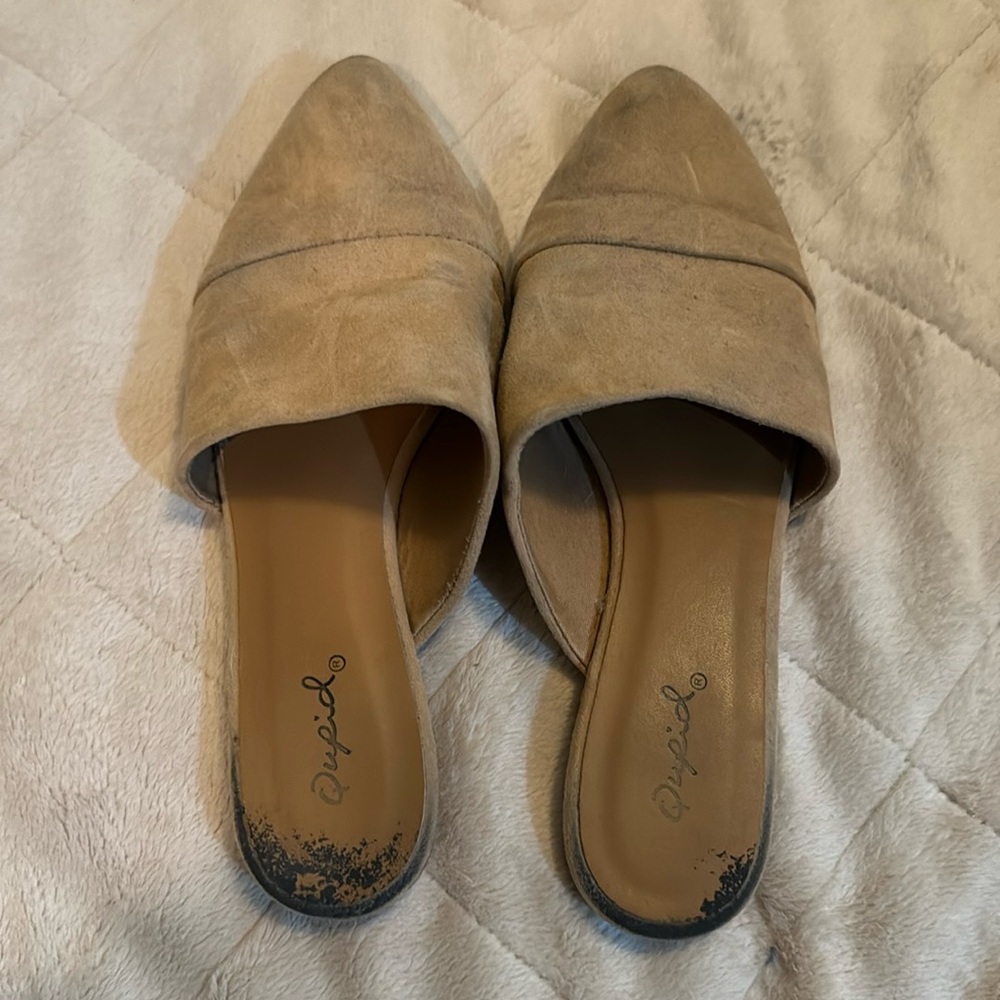 Qupid Mules tan color